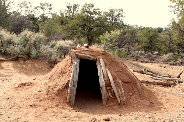 istock Small Model Of A Native American Dwelling From The Past 685827594