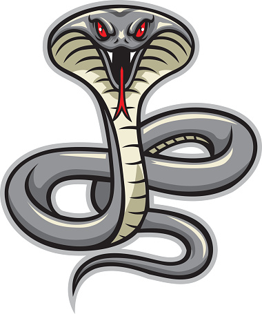 vector of cobra snake mascot