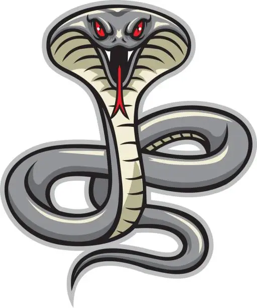 Vector illustration of cobra snake mascot