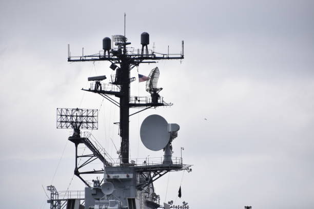 istock Radar and gps equipment on Ship 685831024