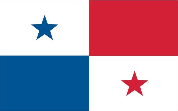 ilustraciones, imágenes clip art, dibujos animados e iconos de stock de bandera de panamá - panama