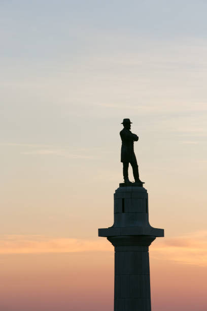 A confederate monument in New Orleans of General Robert E Lee located on top of Lee Circle. This is the last confederate monument to be removed by the City of New Orleans on May 19th, 2017.