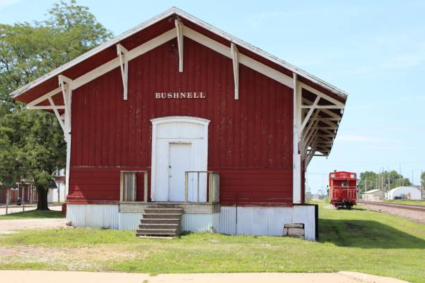 istock Railroad station, Bushnell, Illinois 685838980