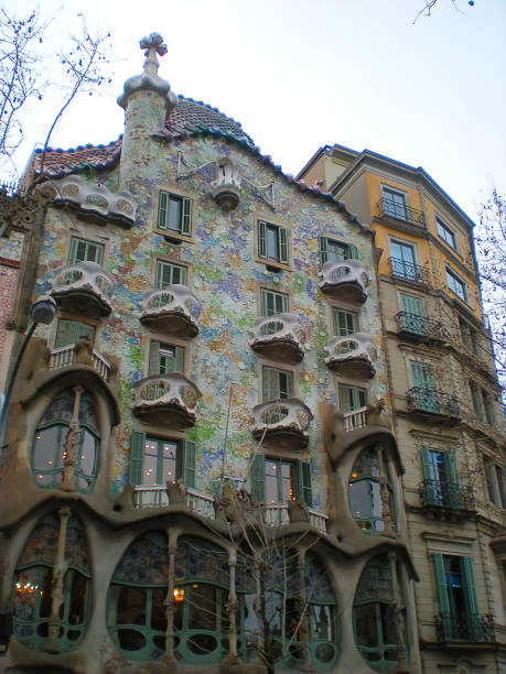 casa batlló - la pedrera barcelona catalonia balcony foto e immagini stock