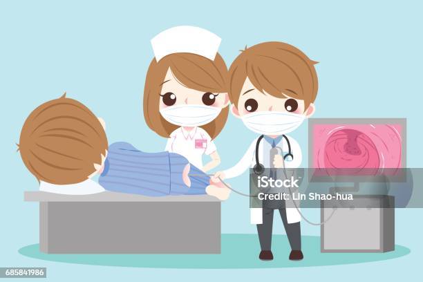 People And Intestine Stock Illustration - Download Image Now - Colonoscopy, Medical Exam, Patient