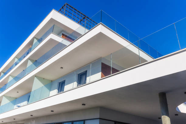istock White balconies in new apartment building 685849012