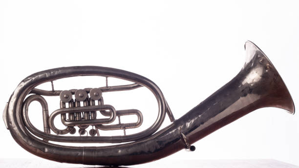 istock Backside Alto saxhorn close up isolated on white 685849242