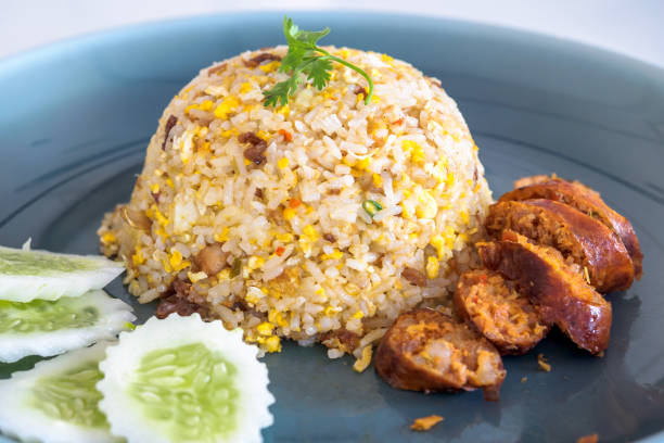 istock Fried rice with northern Thai spicy sausage. 685849452