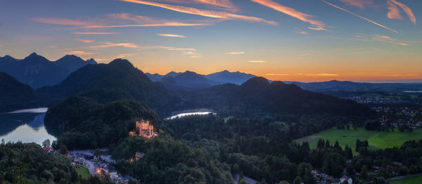 Hohenschwangau Castle in Bavaria Germany Castle Hohenschwangau is the original residence of the mad king fussen stock pictures, royalty-free photos & images