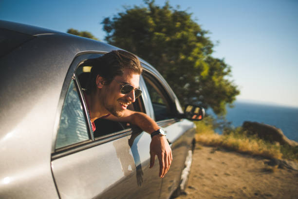 istock Hipster man on the roadtrip 685851082
