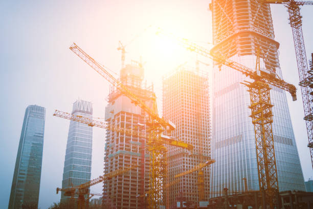 istock Construction sites in Beijing guomao 685853188