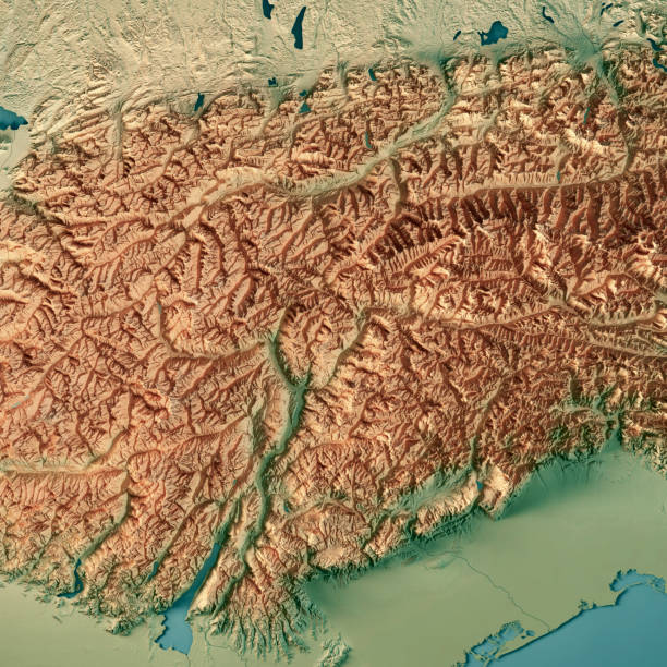 europaregion ・ イン ・ チロル-スッドチロル-トレンティーノ 3 d のレンダリングの地形図 - austria map topography satellite view ストックフォトと画像