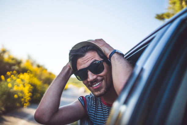 istock Beautiful hipster man on roadtrip 685855308