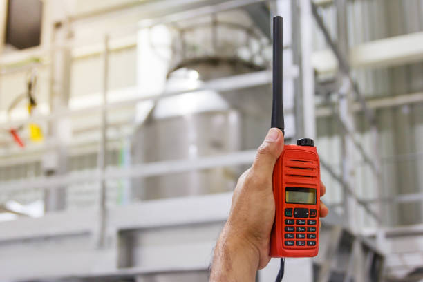 istock Handheld walkie talkie communication radio for communications 685856826