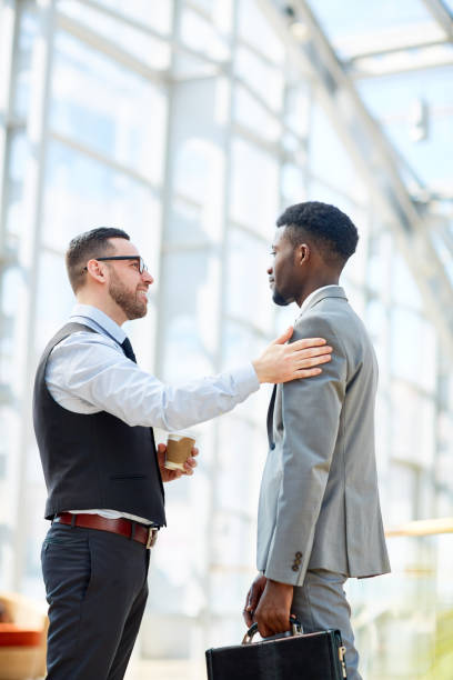 istock Businessman Chatting with Foreign Partner 685863030