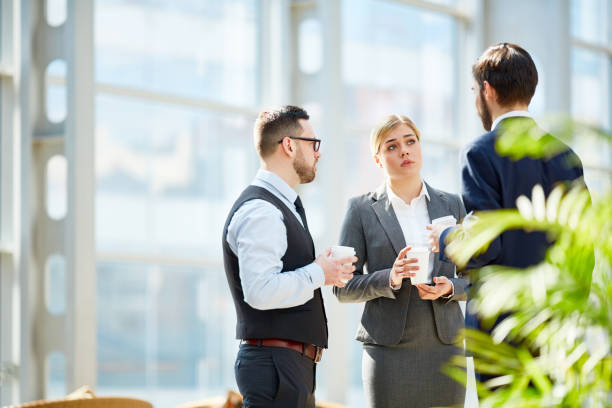 istock Modern Business People Talking on Break 685863050