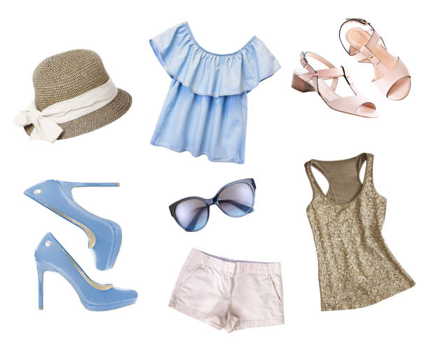 istock Female women  clothes collage set isolated. 685864838
