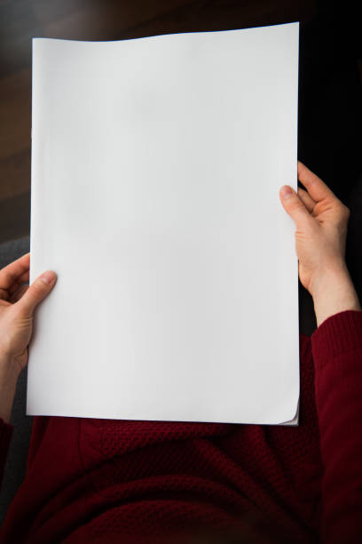 istock Blank white newspaper page background with copy space 685866750