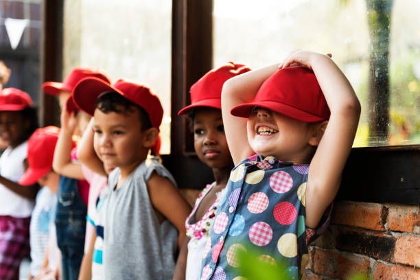 istock Group of kindergarten kids learning gardening outdoors field trips 685868720