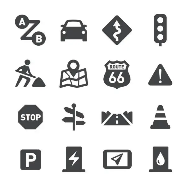 Vector illustration of Road Trip Icons - Acme Series