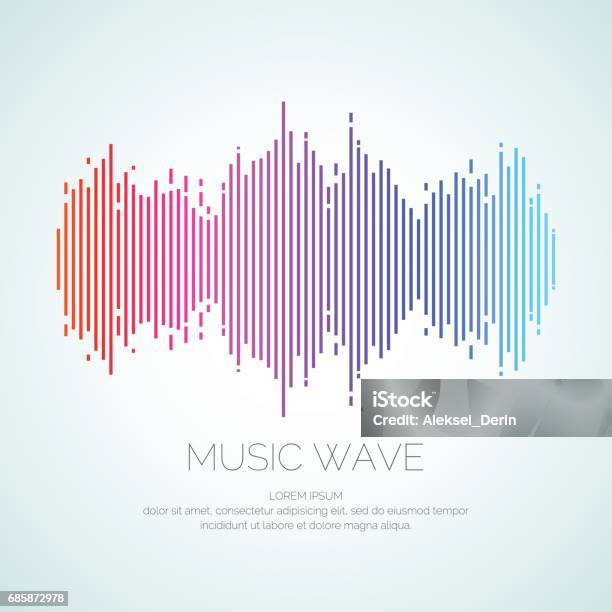 Plakat Der Schallwelle Von Equalizer Stock Vektor Art und mehr Bilder von Lärm - Lärm, Musik, Wellenmuster