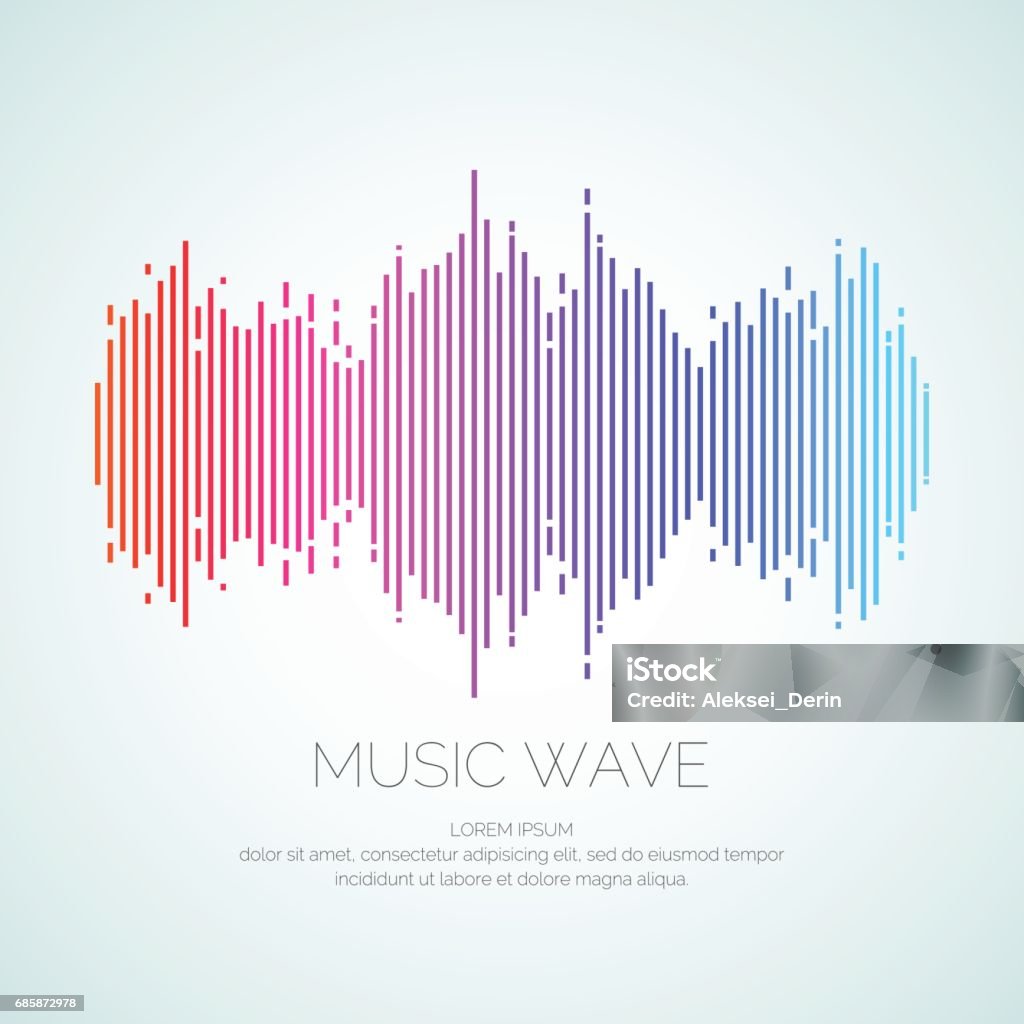 Poster of the sound wave from equalizer Poster of the sound wave from equalizer. Vector illustration on dark background Noise stock vector