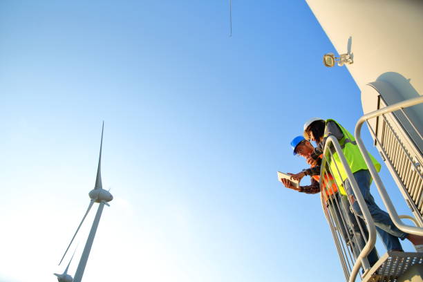 istock Engineers of Wind Turbine 685876096