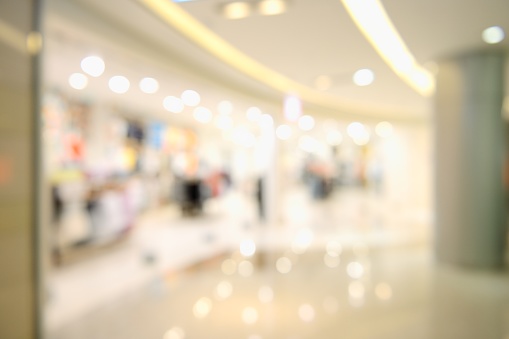 Abstract blur of shopping mall