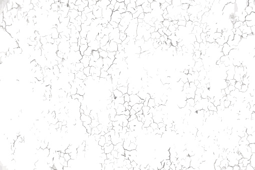 Cracked concrete wall background. Grunge black and white vector texture template for overlay artwork.