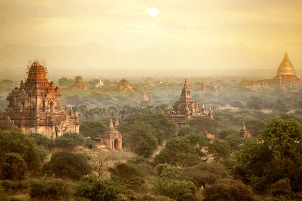 istock pagodas and the cloud at sunrise in Bagan, Mandalay, Myanmar 685884032