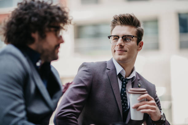 istock The lawyer and his client drank coffee before the trial 685888602