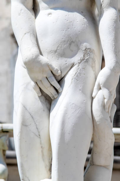 Marmurowa statua na Piazza Pretoria, Palermo, Sycylia – zdjęcie