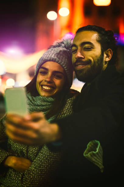 istock Young Couple Enjoy Night In The City 685891966