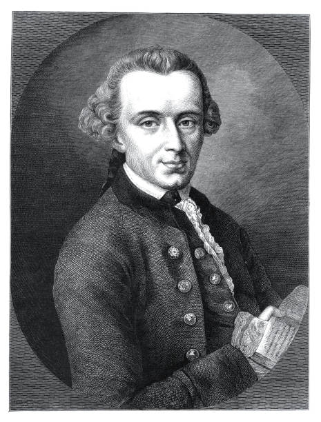 illustrazioni stock, clip art, cartoni animati e icone di tendenza di incisione del filosofo immanuel kant del 1882 - germany illustration and painting engraving engraved image