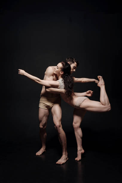 istock Creative young dance couple taking part in the art performance 685911048