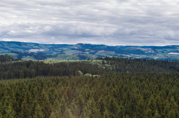 The photo was taken from a viewpoint in Möhnesee, Germany out of an elevated view on a cloudy day.