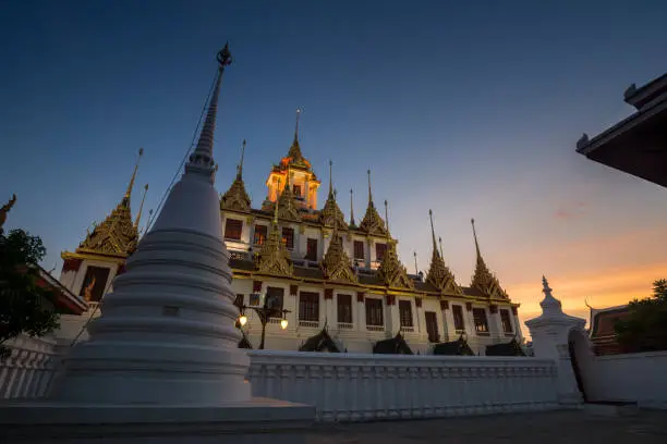 Photo of Lohaprasat in Wat Ratchanatdaram Worawihan, beautiful temple in Bangkok, Thailand