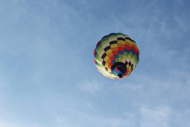 istock Colorful Hot Air Balloon in blue sky 685940798