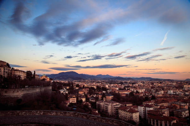 istock colorful sunset in Bergamo 685941916