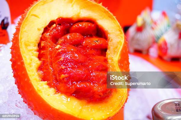 Gac Fruit Typical Of Orangecolored Plant Foods In Asia With Stock Photo - Download Image Now