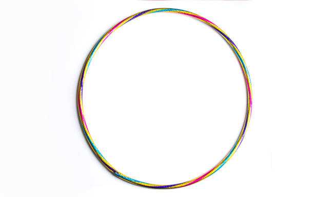 Colorful Hula Hoop isolated on white background with copy space stock photo