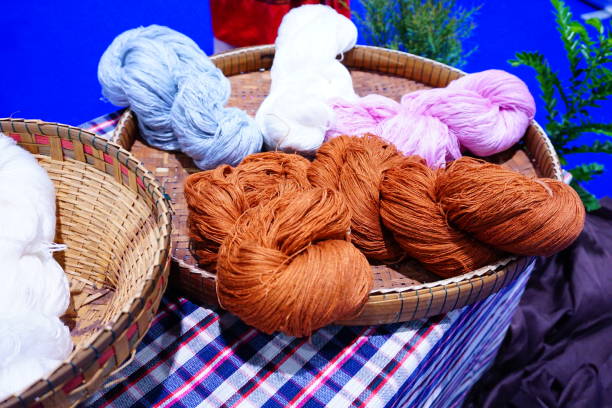 istock Colorful Ropes for Weaving Turkish Carpet 685948558