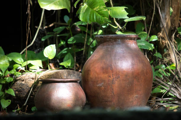 istock Portrait of two old fashioned pots. 685951768