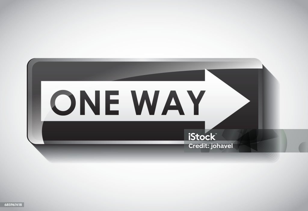 One Way Message One Way Signal Stock Illustration - Download Image Now - Arrow Symbol ...