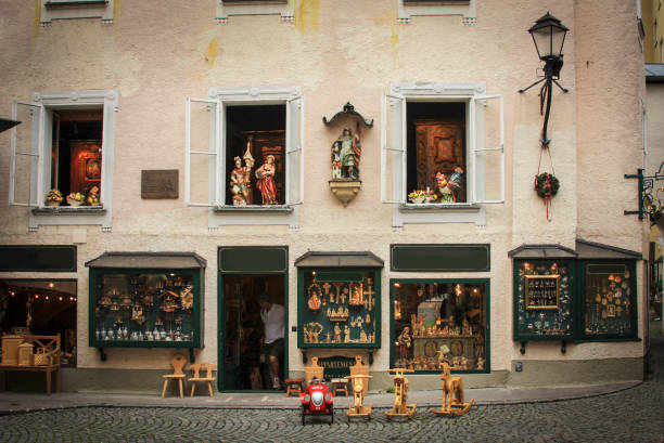 Salzburg, Austria; July 5, 2009, Salzburg Stores is part of the quaint beautiful part of the day as you stroll through the streets. Editorial use.