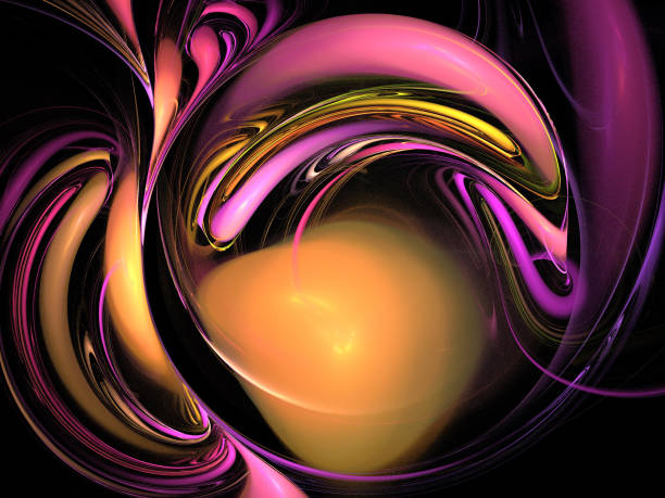 istock image of one Digital Fractal on Black Color 685974314