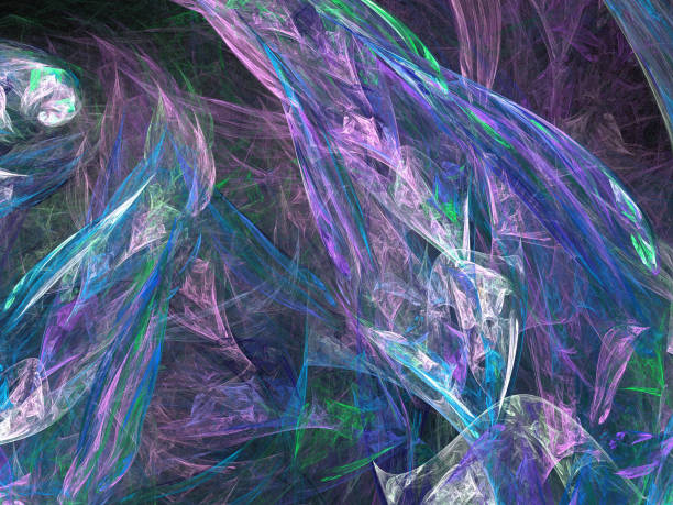 istock image of one Digital Fractal on Black Color 685980452