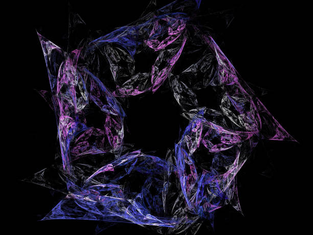 istock image of one Digital Fractal on Black Color 685980566