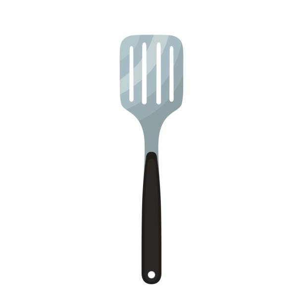 illustrations, cliparts, dessins animés et icônes de ustensile de spatule, outil en métal pour barbecue. fait dans le style plat - spatula