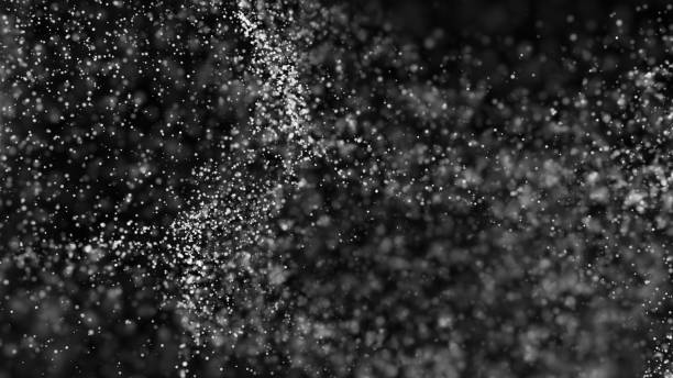 istock Beautiful monochrome bokeh blurred background defocused lights 685986202
